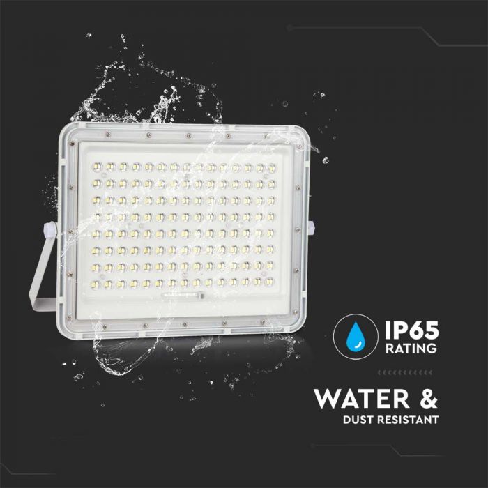20W(1800Lm) LED floodlight with 16000 mAh solar cell and remote control, IP65, V-TAC, white, neutral white light 4000K