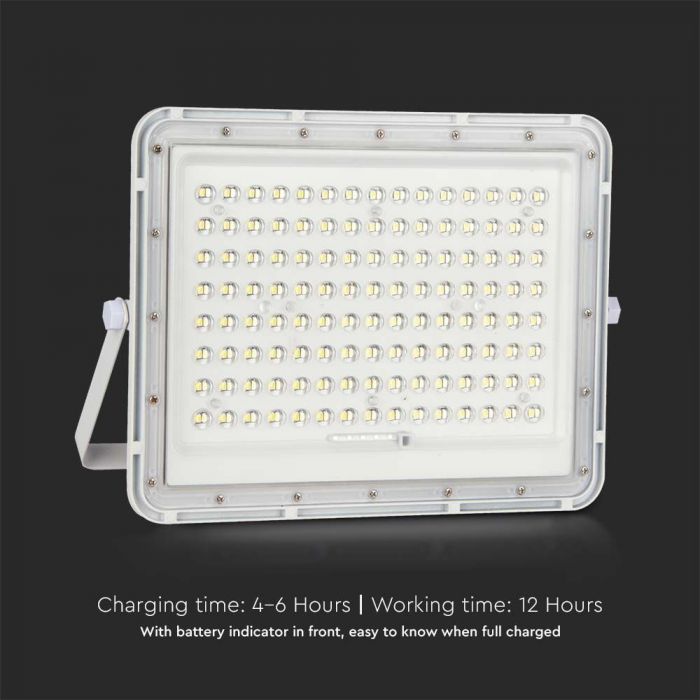 20W(1800Lm) LED floodlight with 16000 mAh solar cell and remote control, IP65, V-TAC, white, neutral white light 4000K