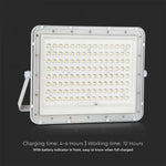 Прожектор 20W(1800Lm) LED SMART с солнечной батареей 16000 mAh и пультом дистанционного управления, IP65, V-TAC, белый, холодный белый свет 6400K