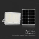 30W(2600Lm) LED floodlight with 20000 mAh solar battery and remote control, IP65, V-TAC, white, cold white light 6400K