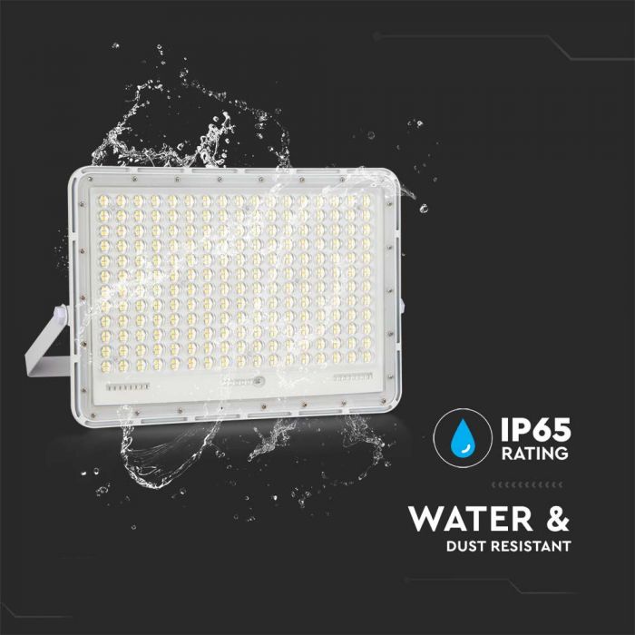 30W(2600Lm) LED prožektors ar saules bateriju 20000 mAh un pulti, IP65, V-TAC, balts, neitrāli balta gaisma 4000K