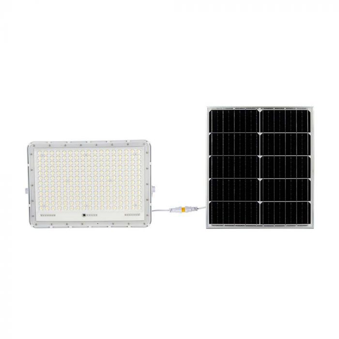 30W(2600Lm) LED  prožektors ar saules bateriju 20000 mAh un pulti, IP65, V-TAC, balts, auksti balta gaisma 6400K