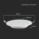 3W(330Lm) LED paneel sisseehitatud ümmargune, IP20, V-TAC SAMSUNG, valge, neutraalne valge valgus 4000K