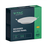 6W(660Lm) LED-paneel, IP20, süvistatav, ümmargune, valge, Ø120.5x28,4mm, süvistatav Ø92mm, soe valge valgus 3000K