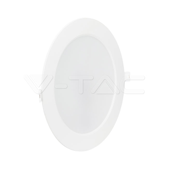 80gab iepakojums_6W(660Lm) LED virsapmetuma mini panelis, V-TAC SAMSUNG, IP20, balts, apaļš, silti balta gaisma 3000K (Copy)