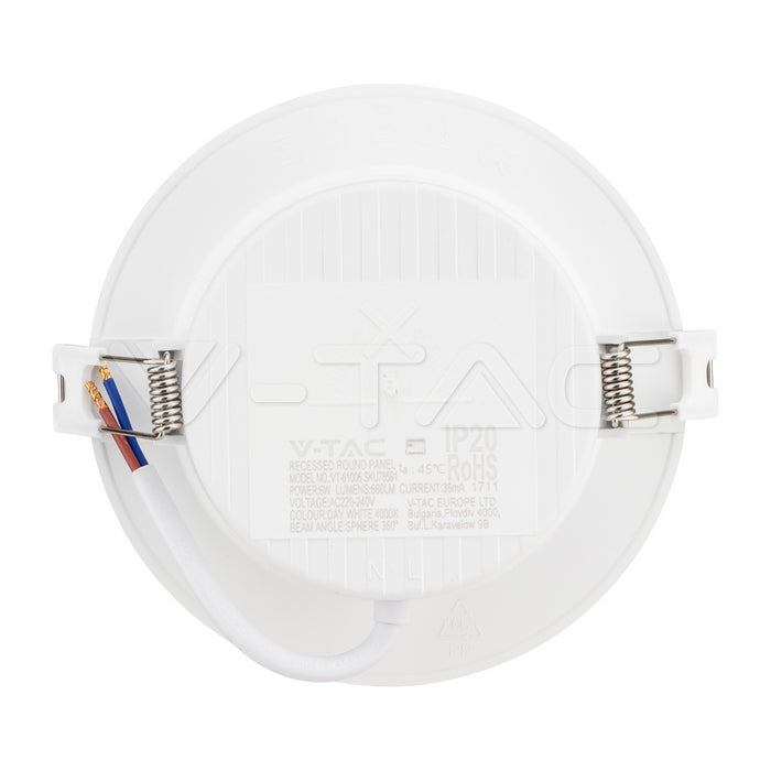 80gab iepakojums_6W(660Lm) LED virsapmetuma mini panelis, V-TAC SAMSUNG, IP20, balts, apaļš, silti balta gaisma 3000K (Copy)