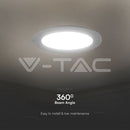 Светодиодная мини-панель 6W(660Lm), V-TAC SAMSUNG, IP20, белый, круглый, теплый белый свет 3000K