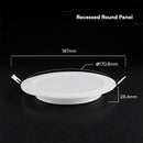 12W(1320Lm) LED MINI panelis, iebūvējams, balts, apaļš, V-TAC, IP20, 3IN1