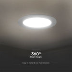 12W(1200Lm) LED paneel, IP20, V-TAC SAMSUNG, süvistatav, ümmargune, valge, Ø170.8x28.4mm, soe valge valgus 3000K