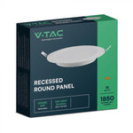 18W(1980Lm) LED-paneel, IP20, V-TAC, süvistatav, ümmargune, valge, Ø220x28,9mm, süvistatav Ø170mm, soe valge valgus 3000K