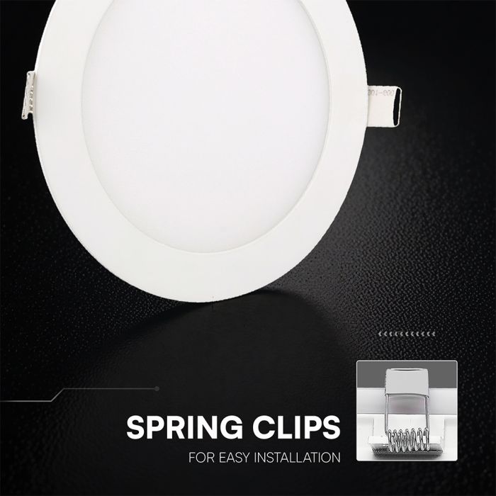 24W(2640Lm) LED MINI panelis, iebūvējams, balts, apaļš,  Ø294x29,1mm, iebūv. izm Ø244mm,  V-TAC, IP20, 3IN1