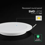 24W(2640Lm) LED MINI panelis, iebūvējams, balts, apaļš,  Ø294x29,1mm, iebūv. izm Ø244mm,  V-TAC, IP20, 3IN1