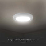 6W(660Lm) LED panelis virsapmetuma apaļš, IP20, V-TAC, balts, silti balta gaisma 3000K