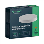 12W(1200Lm) LED paneel ümmargune, IP20, V-TAC, valge, soe valge valgus 3000K