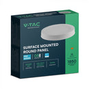 18W(1850Lm) LED panelis virsapmetuma, apaļš, balts, V-TAC SAMSUNG, IP20, garantija 5 gadi, silti balta gaisma 3000K