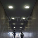 24W(2640Lm) LED apaļš virsapmetuma panelis, V-TAC VT-60024CCT, CREE SMD, 110Lm/W, IP20, balts, Ø288,6x31,2mm, 120°, 6 gadu garantija, 3in1 gaisma 3000K/4000K/6500K