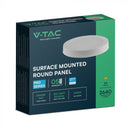 24W(2640Lm) LED kuppelvalgusti, V-TAC, IP20, kandiline, valge, jaheda valge 6500K SQ