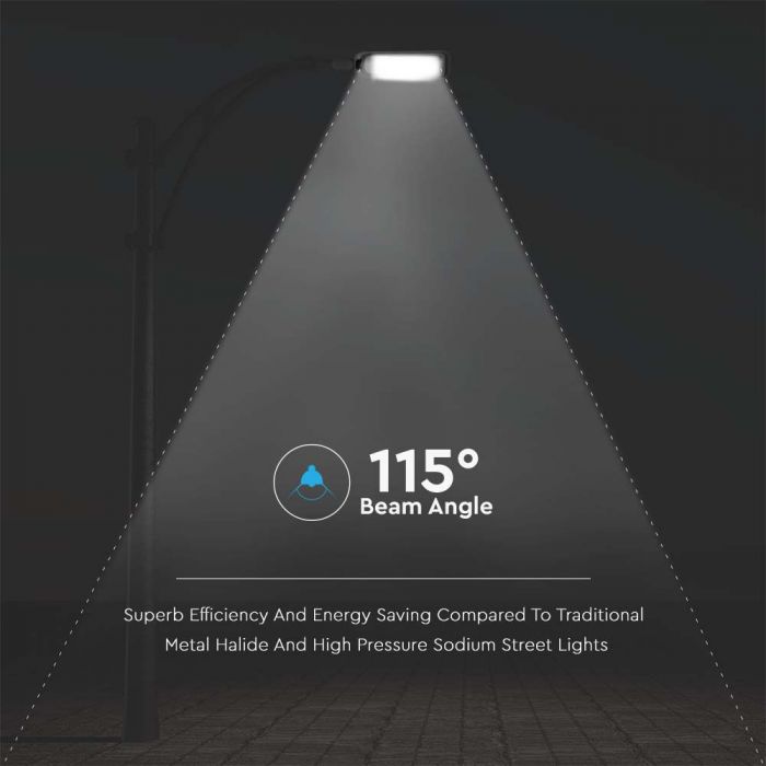 30W(2505Lm) LED gatlykta, V-TAC, IP65, svart, neutralvitt ljus 4000K
