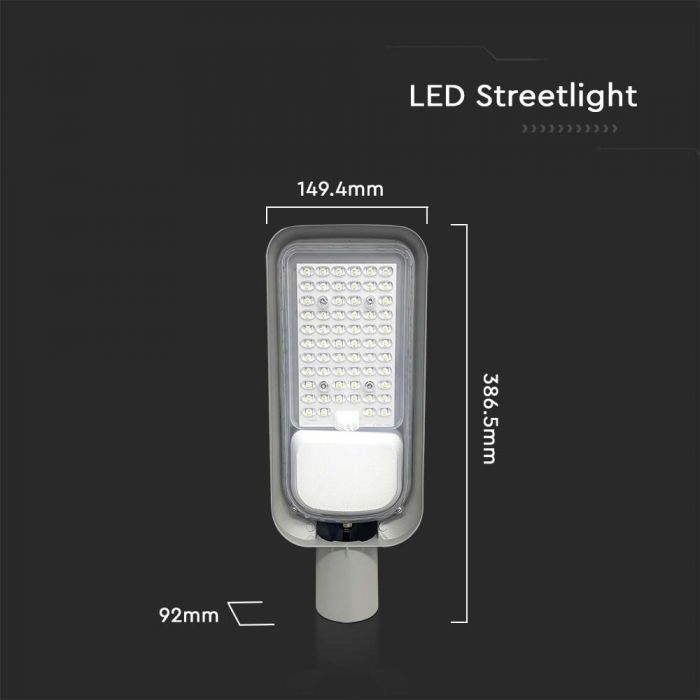 50W (4270Lm) LED tänavavalgusti, V-TAC, IP65, must, neutraalne valge valgus 4000K