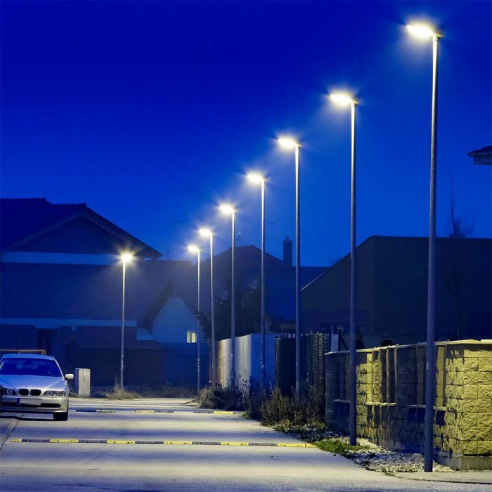 100W(8700Lm) LED street lamp, V-TAC, IP65, black, cold white light 6500K