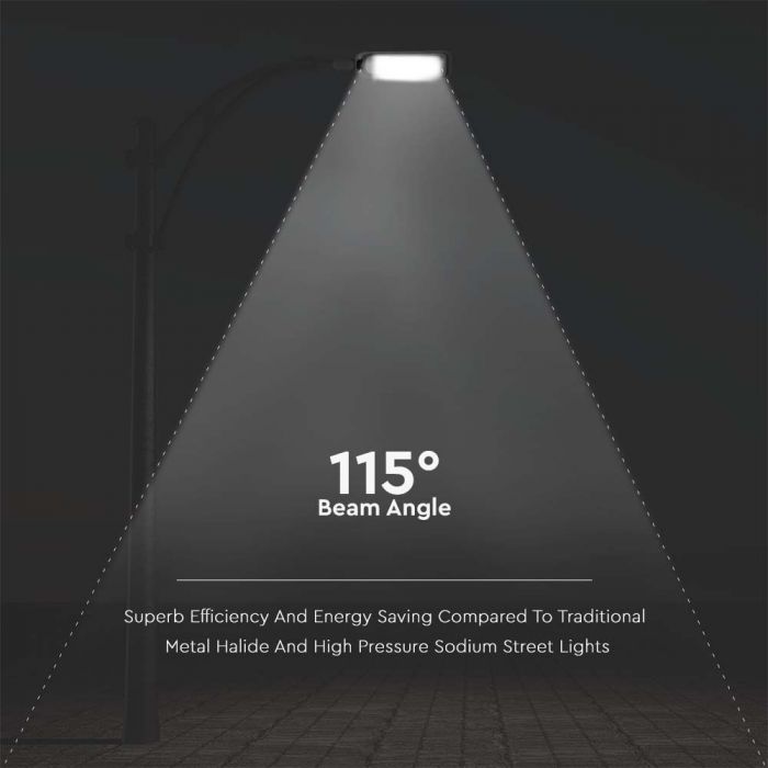 100W(8700Lm) LED ielu laterna, V-TAC, IP65, melna, neitrāli balta gaisma 4000K