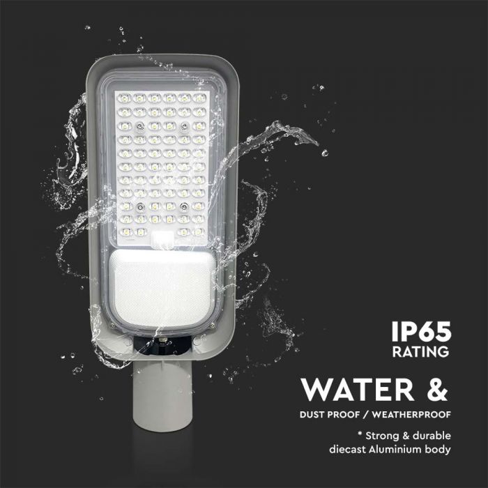 100W(8700Lm) LED street lamp, V-TAC, IP65, black, cold white light 6500K