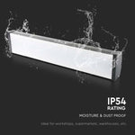 100W(8700Lm) LED lineārs noliktavas gaismeklis, IP65, IK05, V-TAC, melns, neitrāli balta gaisma 4000K