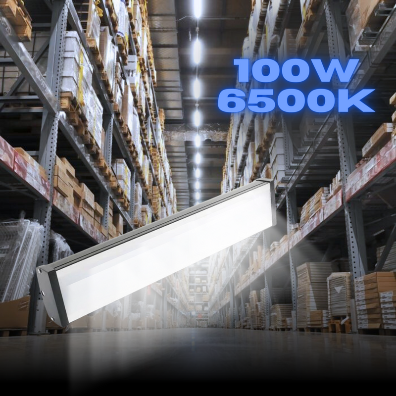 100W(8700Lm) LED linear warehouse light, V-TAC, IP65, cold white light 6500K