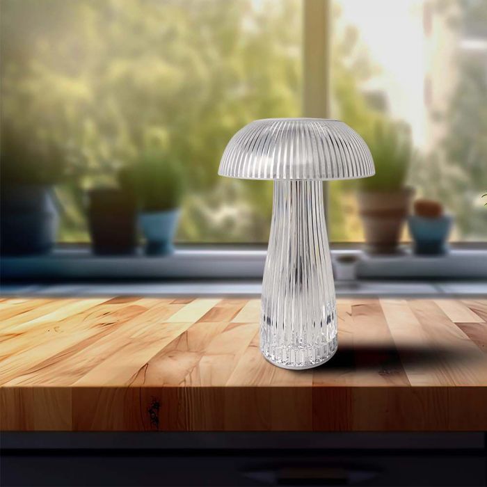 1W(50Lm) LED svampformad bordslampa, V-TAC, IP20, DC:5V, 1A, 1800mAh litiumbatteri, dimbar, 3IN1