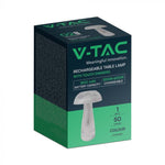 1W(50Lm) LED svampformad bordslampa, V-TAC, IP20, DC:5V, 1A, 1800mAh litiumbatteri, dimbar, 3IN1