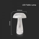 1W(50Lm) LED mushroom shaped table lamp, V-TAC, IP20, DC:5V, 1A, 1800mAh Lithium battery, dimmable, 3IN1