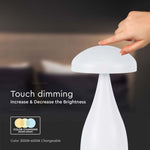 1W(55Lm) LED uppladdningsbar bordslampa, IP20, V-TAC, DC:5V, 1A med 1800mAH batteri, vit, 3IN1