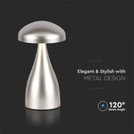 1W(55Lm) LED uppladdningsbar bordslampa, IP20, V-TAC, DC:5V, 1A med 1800mAH batteri, champagne, 3IN1
