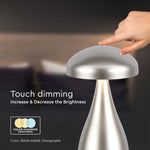 1W(55Lm) LED uppladdningsbar bordslampa, IP20, V-TAC, DC:5V, 1A med 1800mAH batteri, champagne, 3IN1