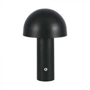 2W(200Lm) LED uzlādējama galda lampa ar 1800mAH bateriju, DC:5V, 1A, IP20, V-TAC, metāla, melna, 3IN1