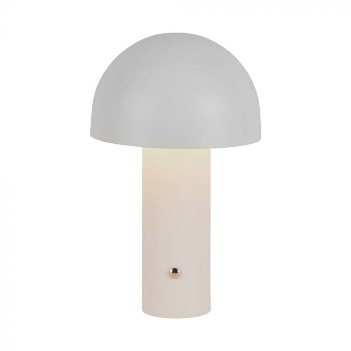 2W(200Lm) LED uppladdningsbar bordslampa med 1800mAH batteri, DC:5V, 1A, IP20, V-TAC, metall, champagne, 3IN1