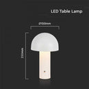 2W(200Lm) LED uzlādējama galda lampa ar 1800mAH bateriju, DC:5V, 1A, IP20, V-TAC, metāla, šampanieša, 3IN1