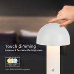 2W(200Lm) LED rechargeable table lamp with 1800mAH battery, DC:5V, 1A, IP20, V-TAC, metal, champagne, 3IN1