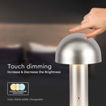 3W (200Lm) LED uppladdningsbar bordslampa med 1800mAH batteri, DC:5V, 1A, IP20, V-TAC, champagne, 3IN1