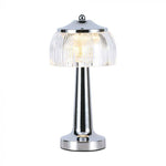 1W(55Lm) LED galda lampa, V-TAC, IP20,  1800mAh Litija baterija, DC:5V, 1A, hroma, 3IN1