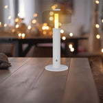 1W(100Lm) LED-bordslampa med 1800mAH batteri, DC:5V, 1A, V-TAC, IP20, dimbar, vit/transparent, varmvitt ljus 3000K