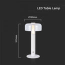 1W(100Lm) LED table lamp with 1800mAH battery, DC:5V, 1A, V-TAC, IP20, dimmable, white/transparent, warm white light 3000K