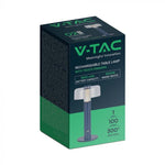 1W(100Lm) LED-bordslampa med 1800mAH batteri, DC:5V, 1A, V-TAC, IP20, dimbar, violett/transparent, varmvitt ljus 3000K