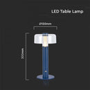 1W(100Lm) LED galda lampa ar 1800mAH bateriju,  DC:5V, 1A, V-TAC, IP20, dimmējama, violeta/caurspīdīga, silti balta gaisma 3000K