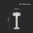 1W(100Lm) LED table lamp with 1800mAH battery, DC:5V, 1A, V-TAC, IP20, dimmable, rose gold/translucent, warm white light 3000K