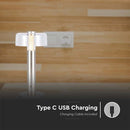 1W(100Lm) LED table lamp with 1800mAH battery, DC:5V, 1A, V-TAC, IP20, dimmable, rose gold/translucent, warm white light 3000K