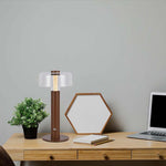 1W(100Lm) LED table lamp with 1800mAH battery, DC:5V, 1A, V-TAC, IP20, dimmable, brown/translucent, warm white light 3000K