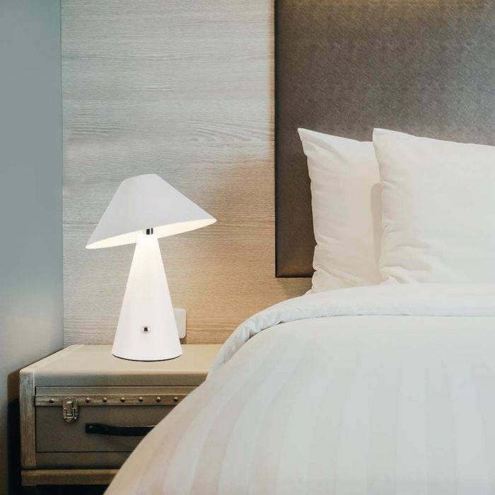 3W(200Lm) LED galda lampa ar 1800mAH bateriju, DC:5V, 1A, V-TAC, IP20, dimmējama, balta, 3IN1