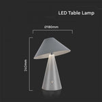 3W (200Lm) LED laualamp 1800mAH akuga, DC:5V, 1A, V-TAC, IP20, dimmerdatav, hall, 3IN1