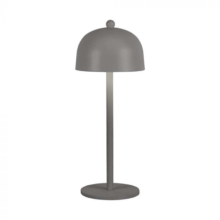 3W(200Lm) LED uppladdningsbar bordslampa med 1800mAH batteri, IP20, V-TAC, grå, 3IN1
